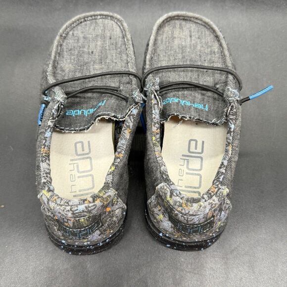 Hey Dude Wally Youth Chambray Wave Rider Loafer Youth Size K13 130134737 - Picture 5 of 7